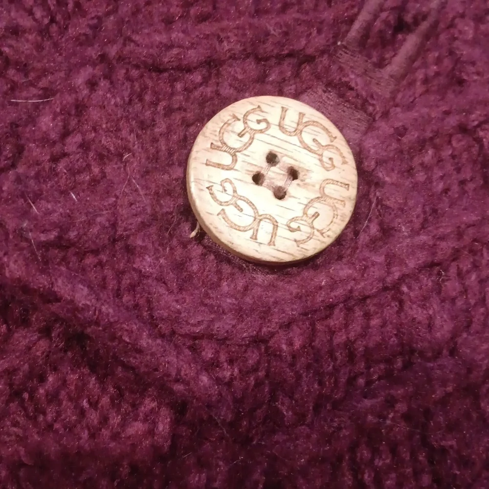 UGG Australia- Classic Cardy Women's 5 Knit Sweater Pink Woven Button Boots 5819